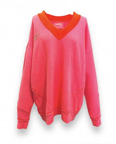 Yippie Hippie Sweatshirt Neon Pink
