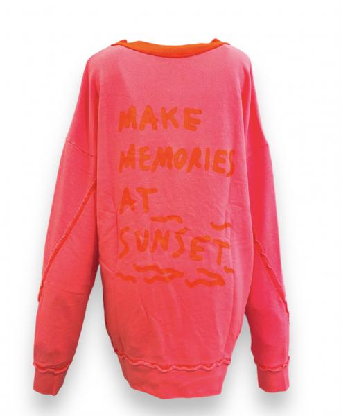 Yippie Hippie Sweatshirt Neon Pink